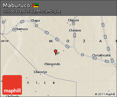 Shaded Relief Map of Maburuco