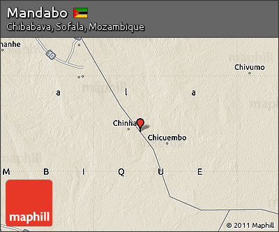 Shaded Relief Map of Mandabo
