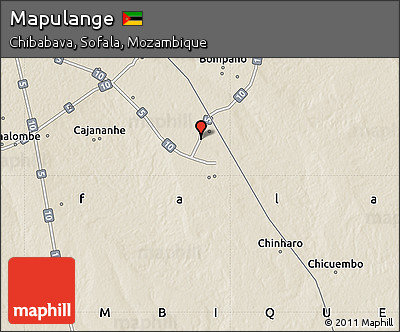 Shaded Relief Map of Mapulange