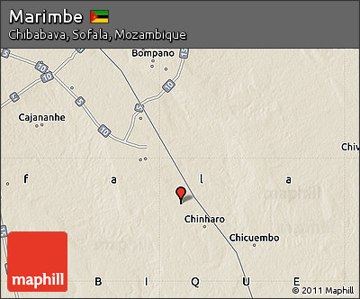 Shaded Relief Map of Marimbe