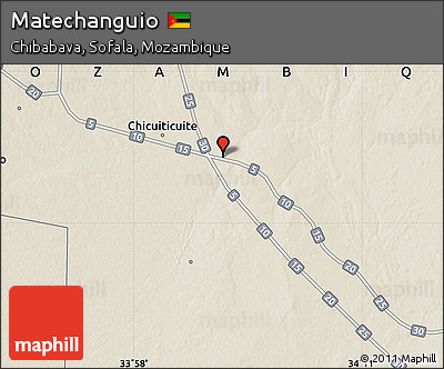 Shaded Relief Map of Matechanguio