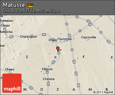Shaded Relief Map of Matusse