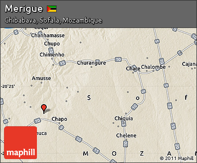 Shaded Relief Map of Merigue