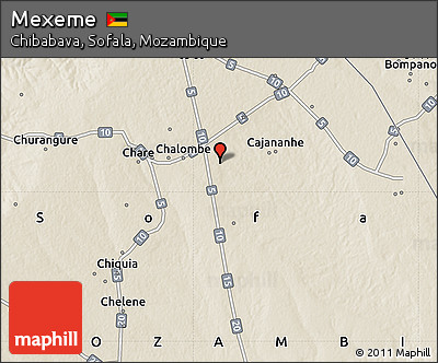 Shaded Relief Map of Mexeme