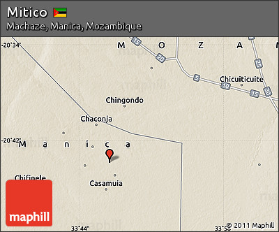 Shaded Relief Map of Mitico