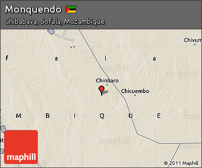 Shaded Relief Map of Monquendo
