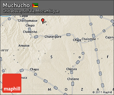 Shaded Relief Map of Muchucho