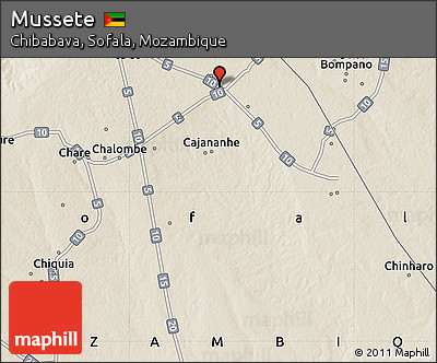 Shaded Relief Map of Mussete