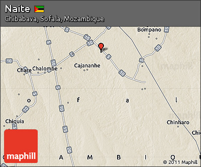 Shaded Relief Map of Naite