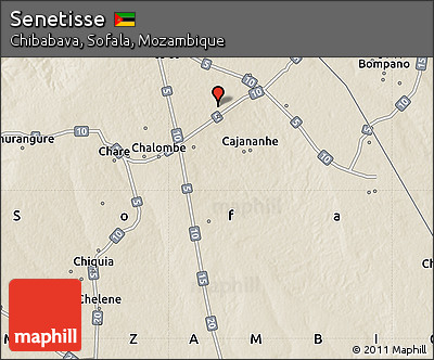 Shaded Relief Map of Senetisse
