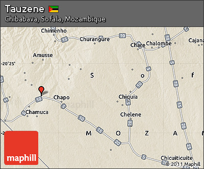 Shaded Relief Map of Tauzene