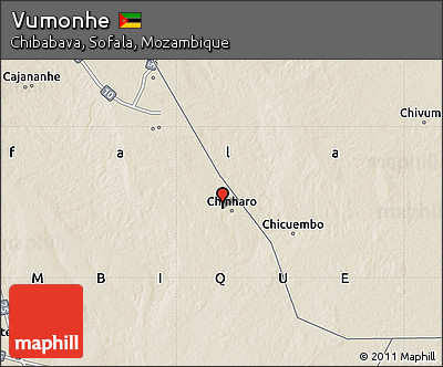 Shaded Relief Map of Vumonhe