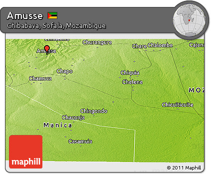 Physical Panoramic Map of Amusse
