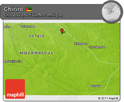 Physical Panoramic Map of Chiriro