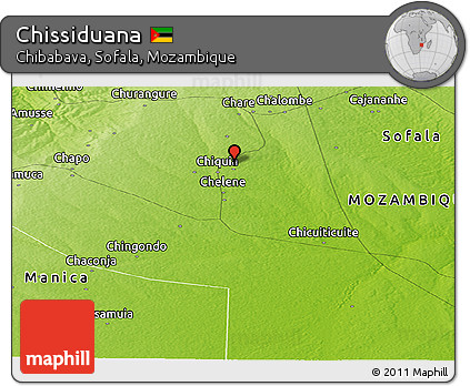 Physical Panoramic Map of Chissiduana