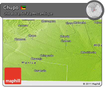 Physical Panoramic Map of Chupo