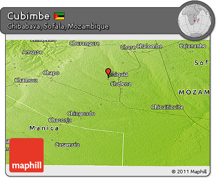 Physical Panoramic Map of Cubimbe