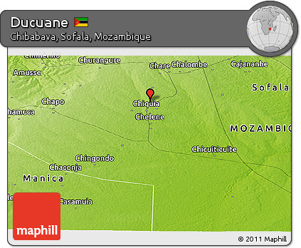 Physical Panoramic Map of Ducuane