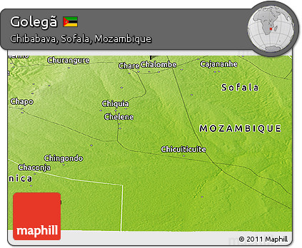 Physical Panoramic Map of Golegã