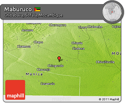 Physical Panoramic Map of Maburuco