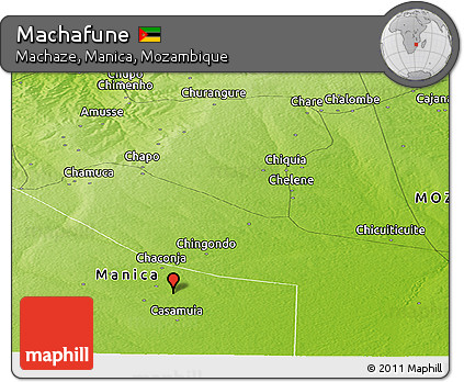 Physical Panoramic Map of Machafune