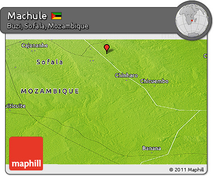 Physical Panoramic Map of Machule