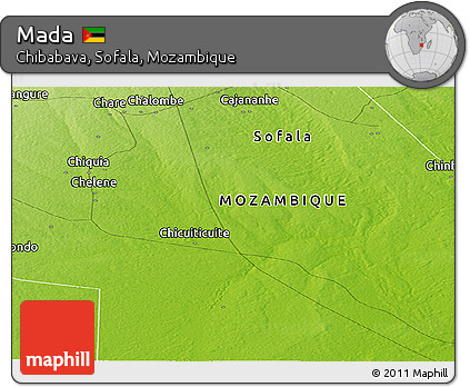 Physical Panoramic Map of Mada