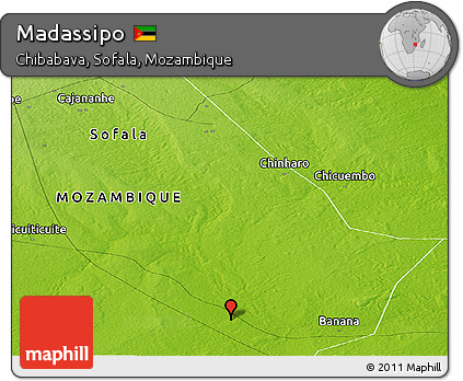 Physical Panoramic Map of Madassipo