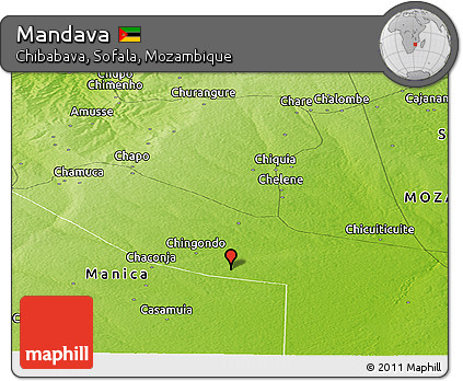 Physical Panoramic Map of Mandava