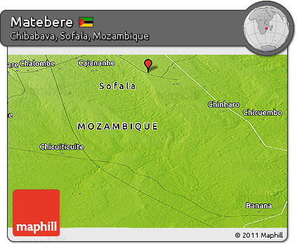 Physical Panoramic Map of Matebere