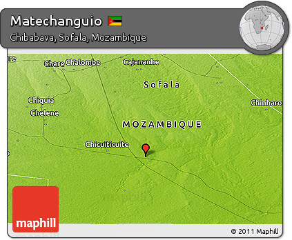 Physical Panoramic Map of Matechanguio