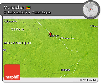 Physical Panoramic Map of Menacho