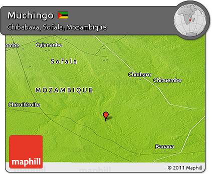 Physical Panoramic Map of Muchingo