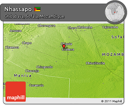Physical Panoramic Map of Nhassapo