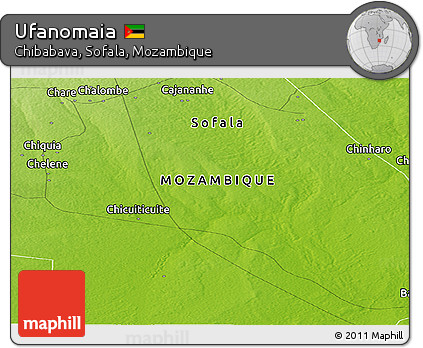 Physical Panoramic Map of Ufanomaia