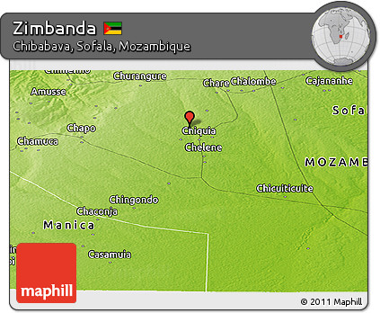 Physical Panoramic Map of Zimbanda