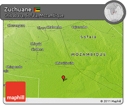 Physical Panoramic Map of Zuchuane