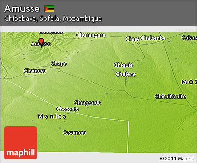 Physical Panoramic Map of Amusse