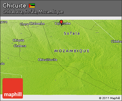 Physical Panoramic Map of Chicuite