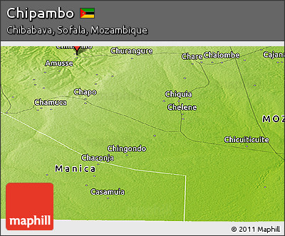 Physical Panoramic Map of Chipambo