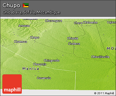 Physical Panoramic Map of Chupo