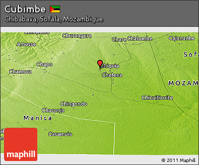 Physical Panoramic Map of Cubimbe