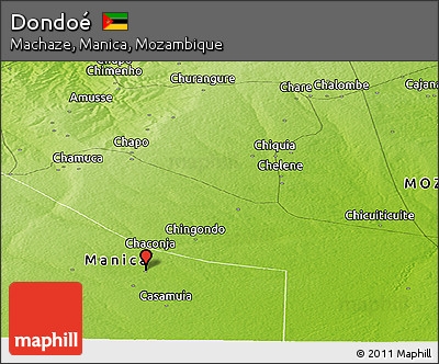 Physical Panoramic Map of Dondoé