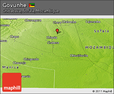 Physical Panoramic Map of Govunhe
