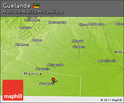Physical Panoramic Map of Guelande