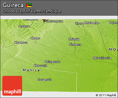Physical Panoramic Map of Guireca