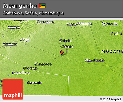 Physical Panoramic Map of Maanganhe