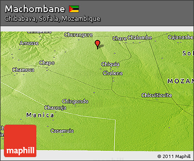 Physical Panoramic Map of Machombane