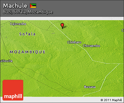 Physical Panoramic Map of Machule