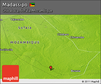 Physical Panoramic Map of Madassipo